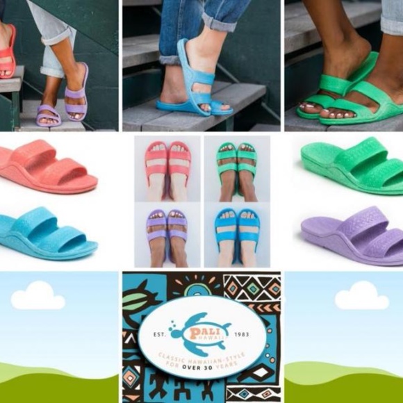 New Aqua Blue Waterproof Slip On Sandals Size 5 - Picture 3 of 4